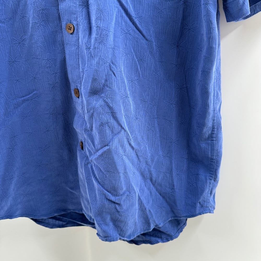 Caribbean Men’s Palm Tree Button-Up Shirt Size Medium Modal Blend - Picture 3 of 6